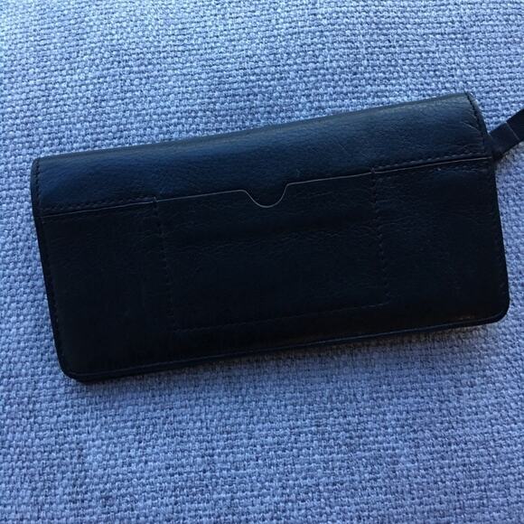 Cole Haan Black Envelope Wallet Full Bill Size - Picture 2 of 5